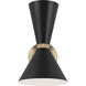 Phix LED 8.75 inch Champagne Bronze with Black Wall Sconce Wall Light
