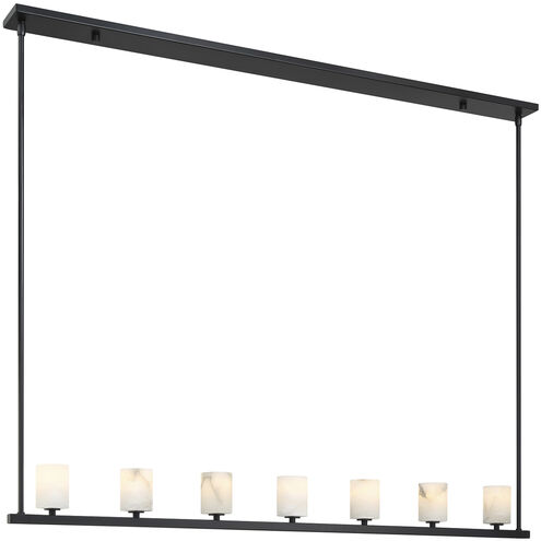 Aragon 7 Light 56 inch Matte Black Chandelier Ceiling Light