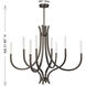 Bradford LED 40 inch Mediterranean Bronze Chandelier Ceiling Light