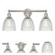 Edison Castile 3 Light 24 inch Brushed Satin Nickel Bath Vanity Light Wall Light in Clear Glass