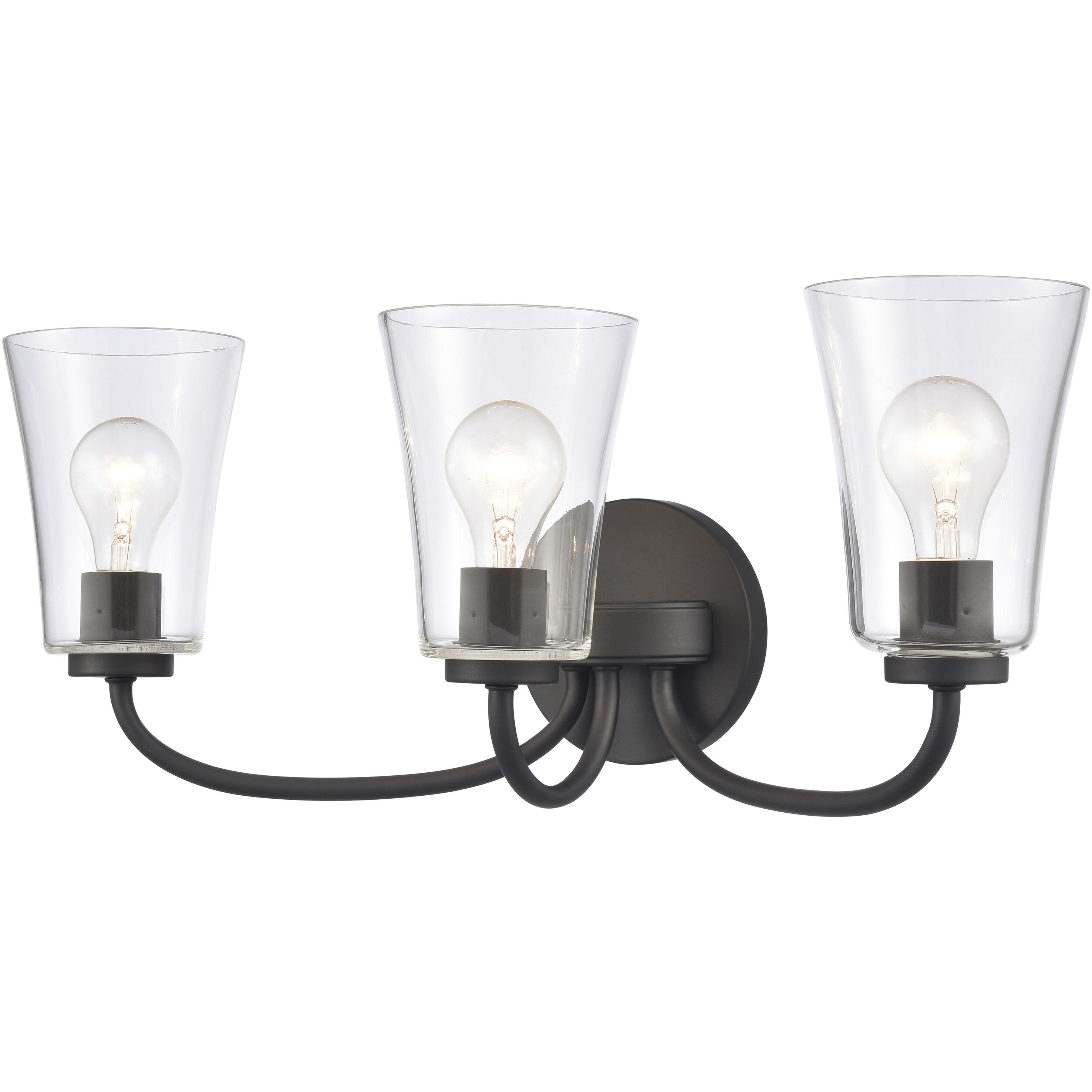 Emily Vanity Light Wall Light in Matte Black