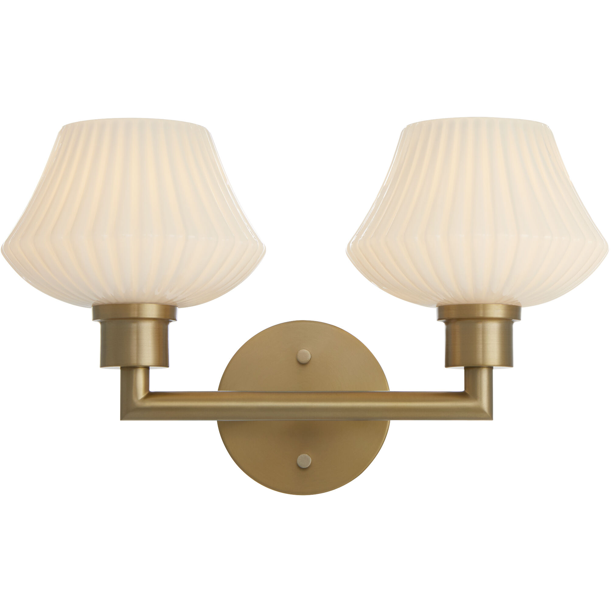Cassini 2 Light 15.5 inch Aged Brass Vanity Light Wall Light