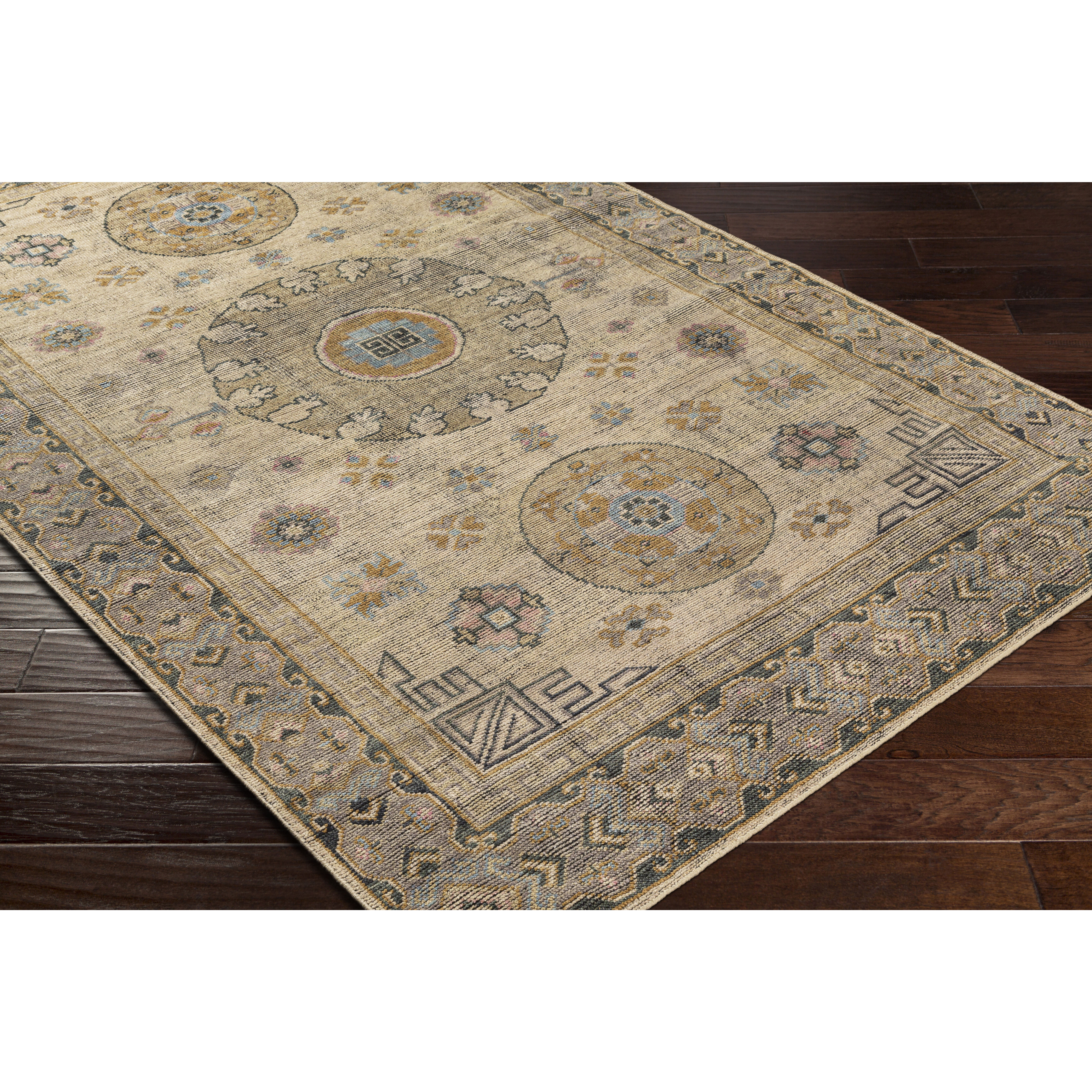 Smyrna 120 X 96 inch Medium Green Rug in 8 x 10, Rectangle