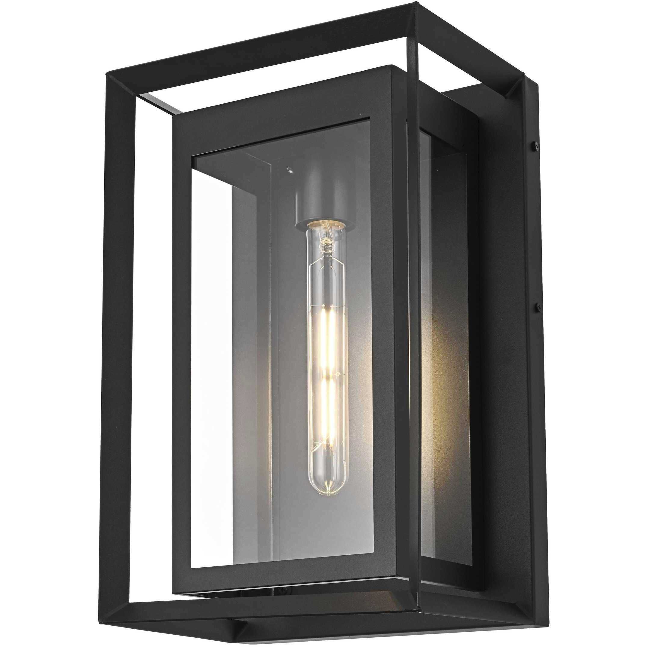 Etting 1 Light 16 inch Black Outdoor Wall Sconce