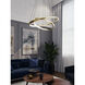 Oberon LED 1.4 inch Light Antique Brass Pendant Ceiling Light