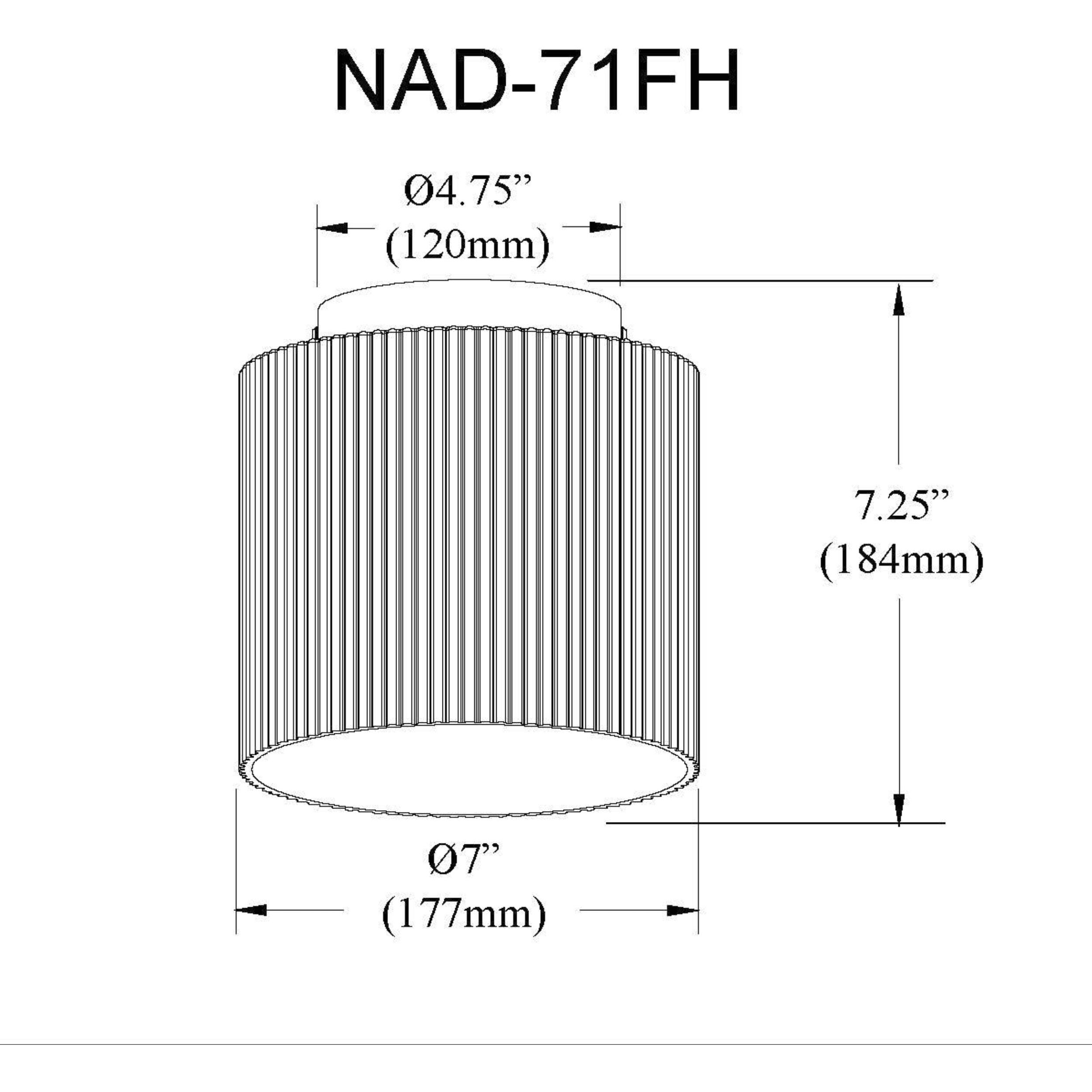 Nadine 1 Light 7 inch Polished Chrome Flush Mount Ceiling Light