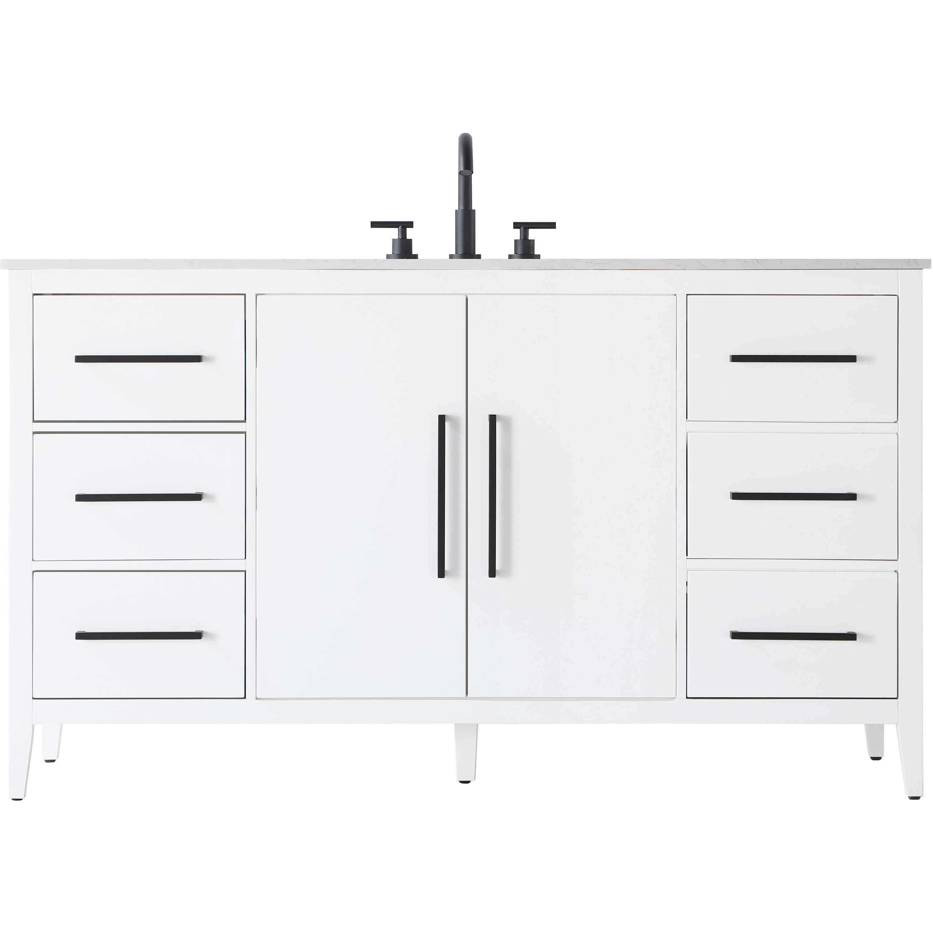 Millie 60 X 35 inch White Bathroom Vanity Cabinet