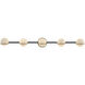 Fusion LED 41 inch Matte Black Bath Bar Wall Light in Matte Black and Brass