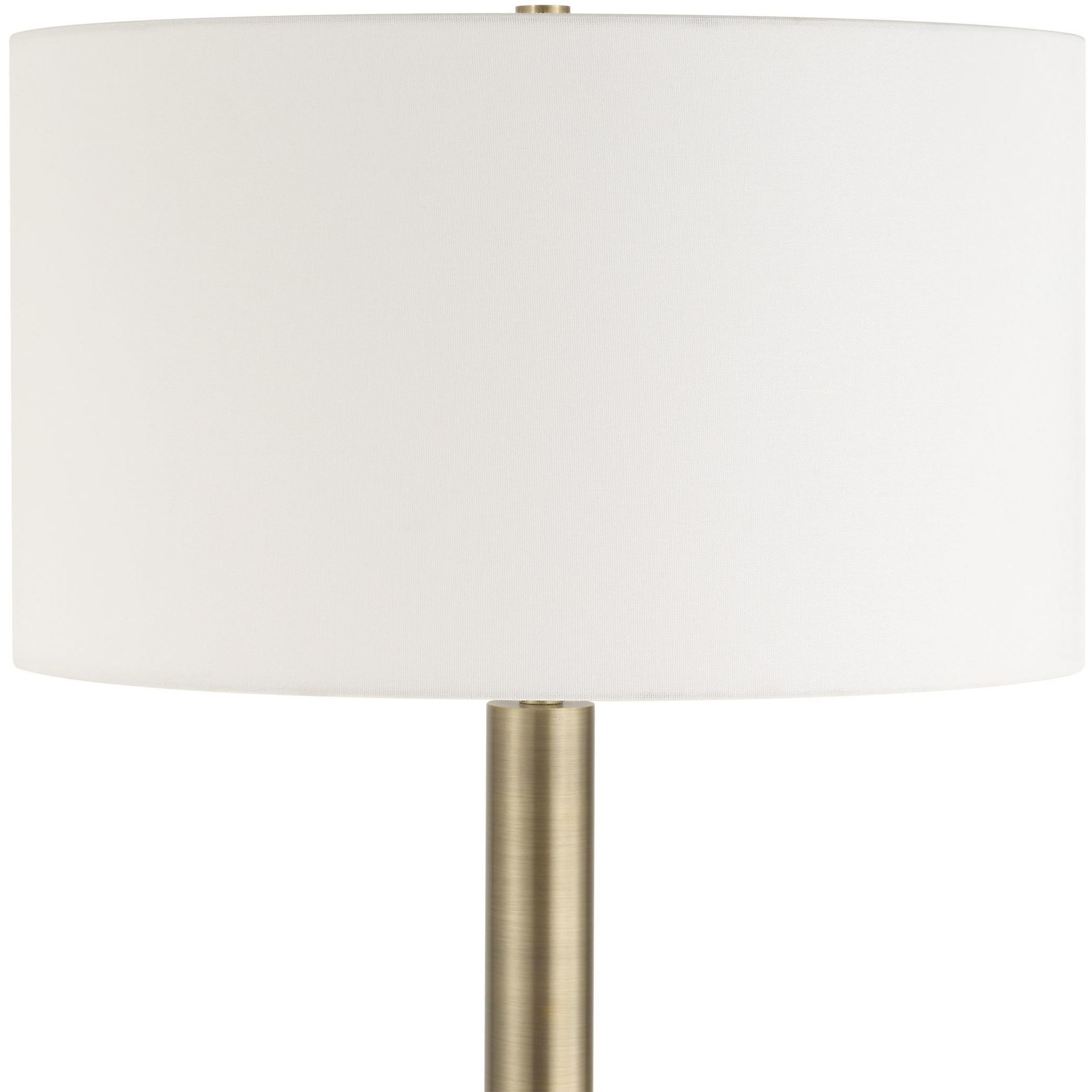 Hudson 61.5 inch 150.00 watt Gold and Travertine Floor Lamp Portable Light