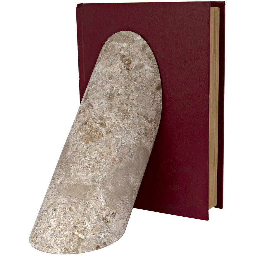 Architectural 8.5 X 3 inch White Marble Bookends