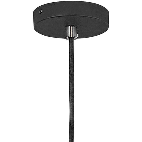 Ziggy LED 12 inch Black with Polished Nickel Indoor Pendant Ceiling Light