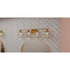Gibson 4 Light 29.5 inch Aged Brass Bath Light Wall Light, Extra Large