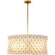 Flair 6 Light 29.5 inch Oxidized Gold Leaf Pendant Ceiling Light