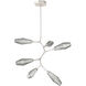 Aalto LED 38.8 inch Beige Silver Chandelier Ceiling Light in Optic Rib Smoke, Metallic Beige Silver, 2700K LED, Modern Vine