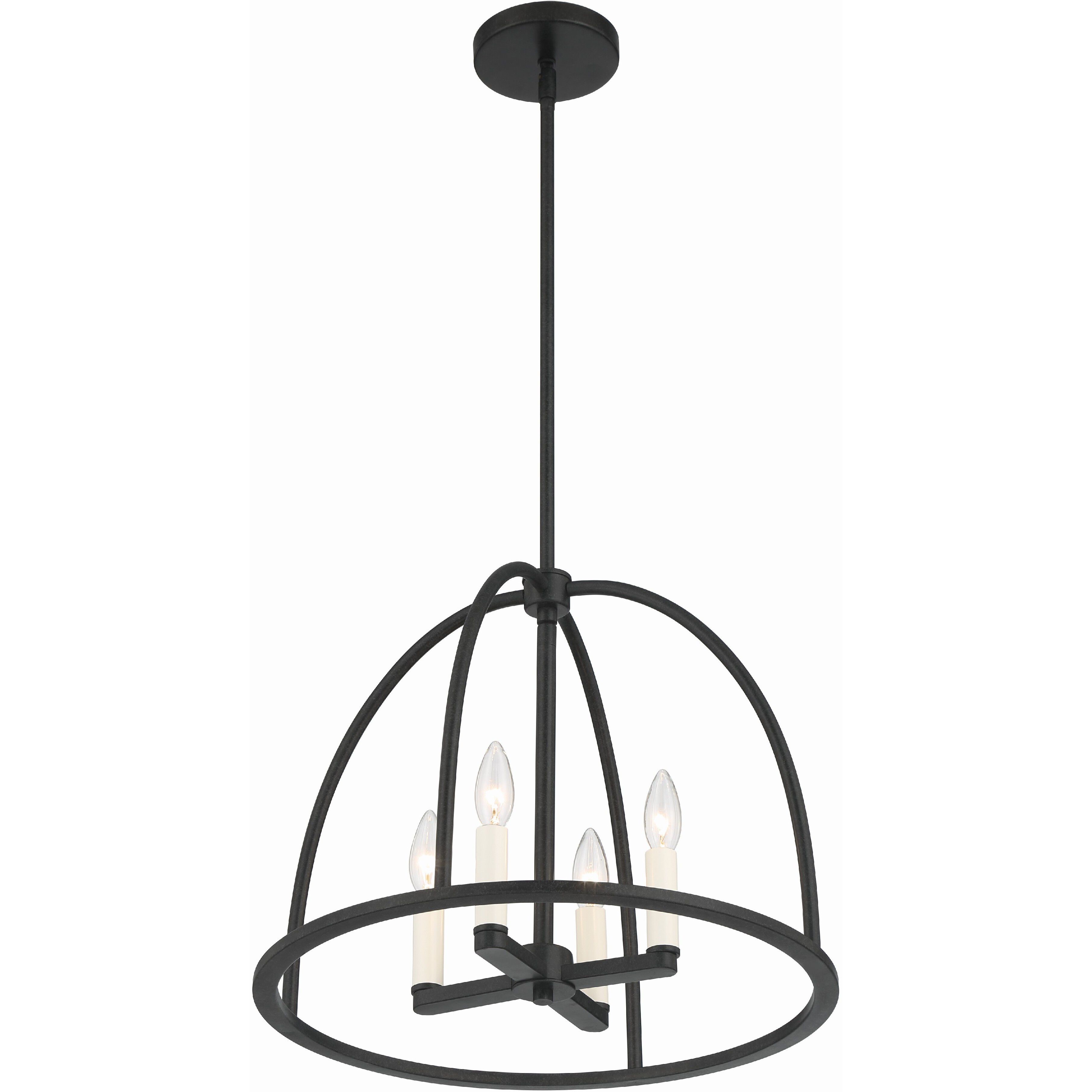 Abbott 4 Light 18.25 inch Black Lantern Chandelier Ceiling Light