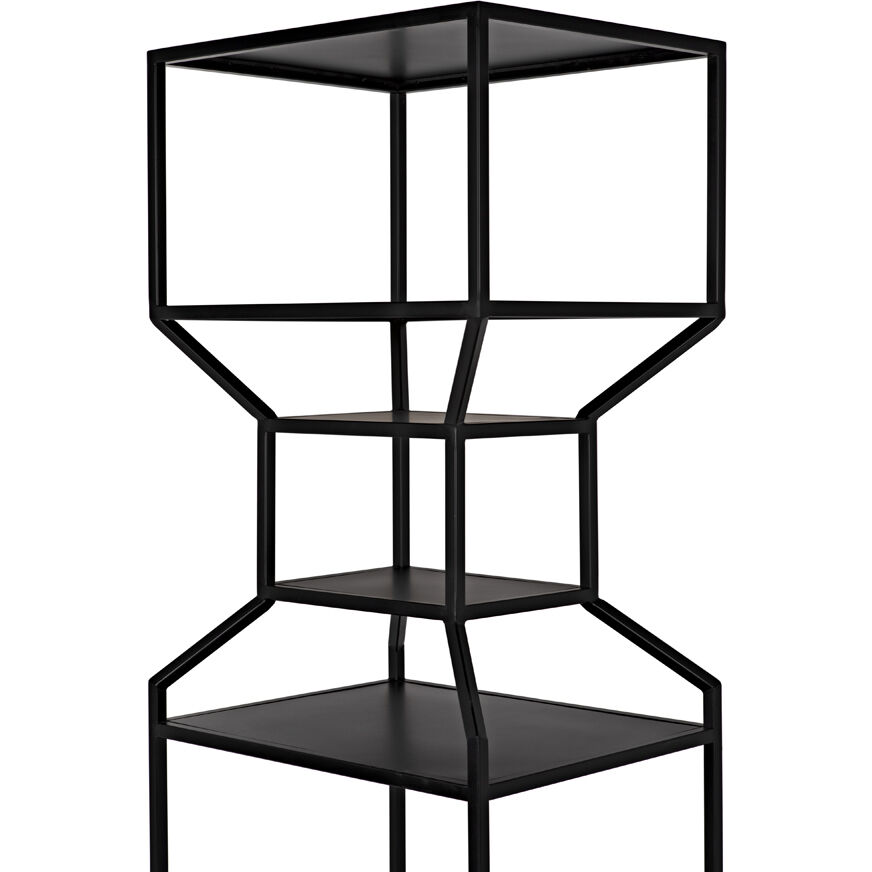 Downtown A Matte Black Bookcase