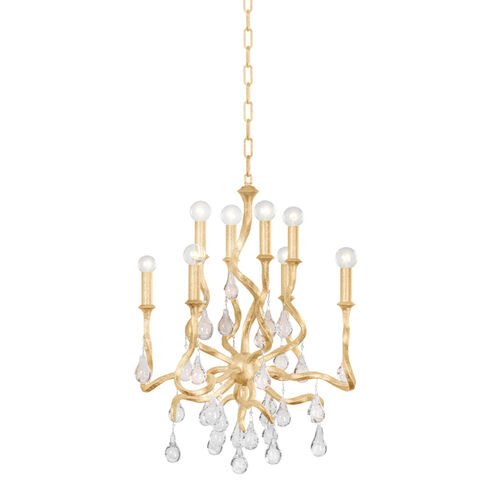 Aveline 8 Light 22 inch Gold Leaf Chandelier Ceiling Light
