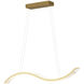 Edgewater LED 37.5 inch Gilded Brass Linear Chandelier Ceiling Light