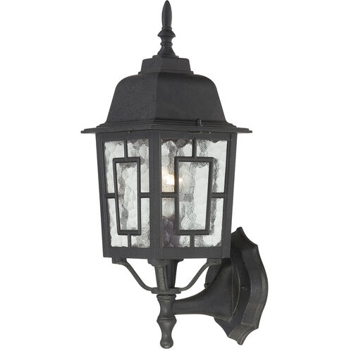 Banyan 1 Light 17 inch Textured Black Outdoor Wall Lantern