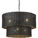 Erma 6 Light 22.38 inch Matte Black Chandelier Ceiling Light