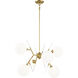 Polares 6 Light 28 inch Honey Gold Chandelier Ceiling Light