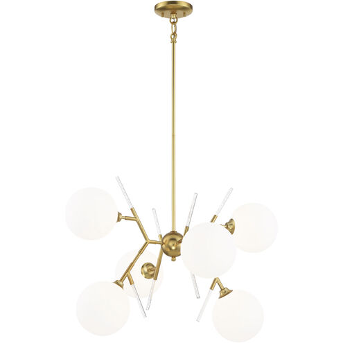 Polares 6 Light 28 inch Honey Gold Chandelier Ceiling Light