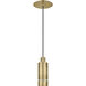 Mick De Giulio Sottile LED Natural Brass Pendant Ceiling Light, Integrated LED