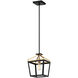 Mavonshire 1 Light 10 inch Black and Aged Gold Brass Chandelier Ceiling Light