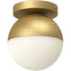 Monae 1 Light 6 inch Brushed Gold Flush Mount Ceiling Light