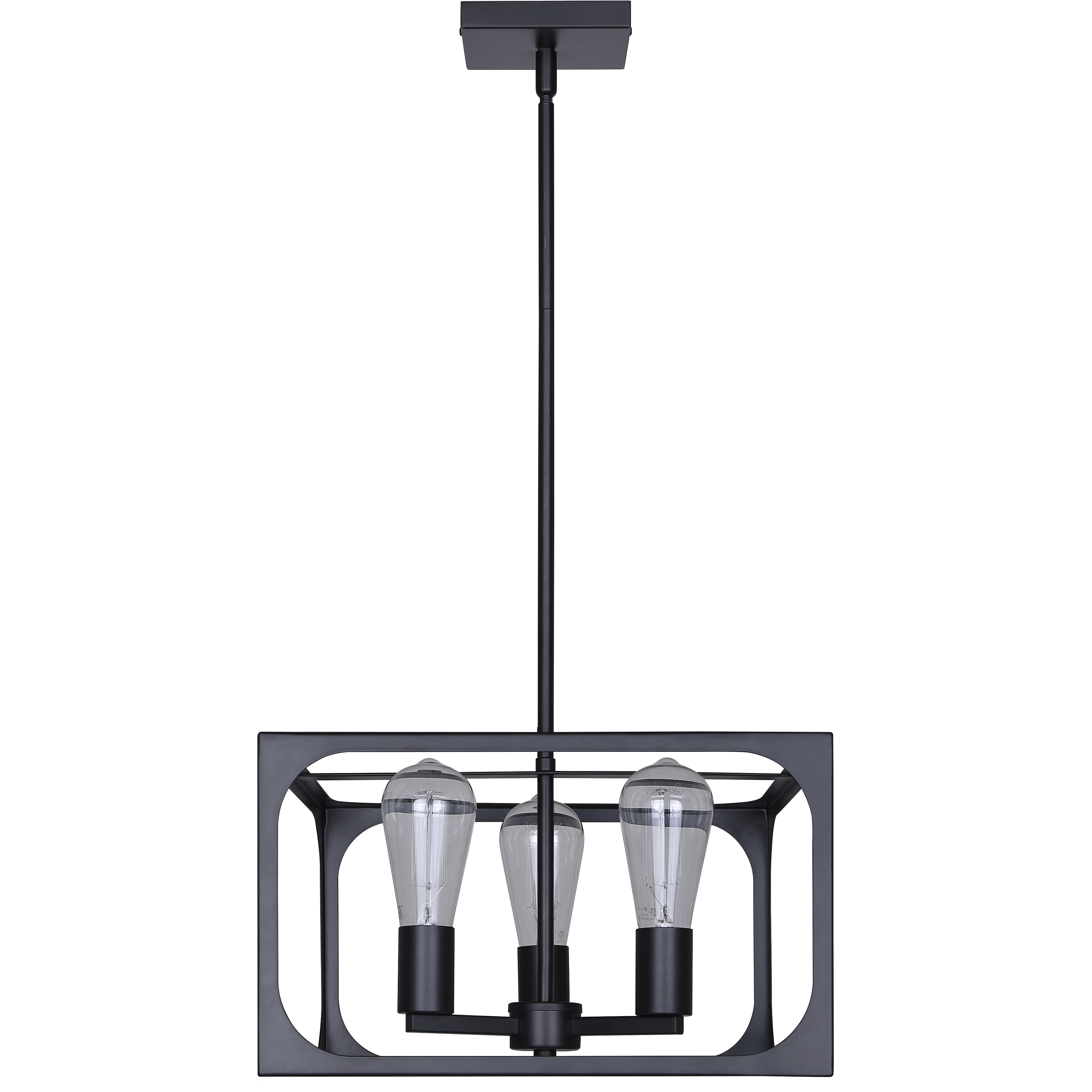 Zelie 3 Light 13.75 inch Black Chandelier Ceiling Light