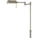 Clemson 50 inch 10 watt Brushed Steel Pharmacy Floor Lamp Portable Light, Swing Arm