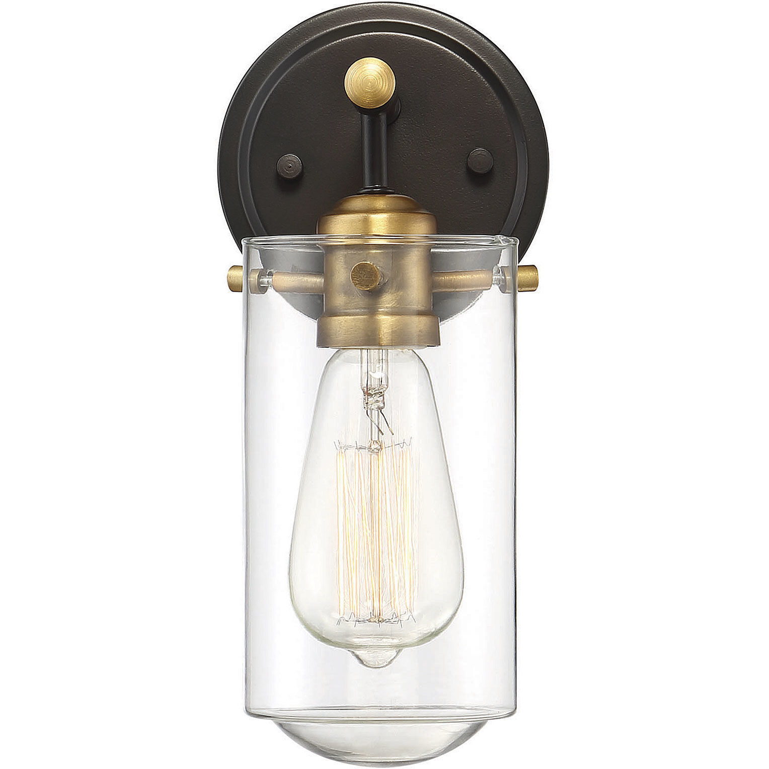 Clayton 1 Light 5 inch English Bronze and Warm Brass Wall Sconce Wall Light, Essentials