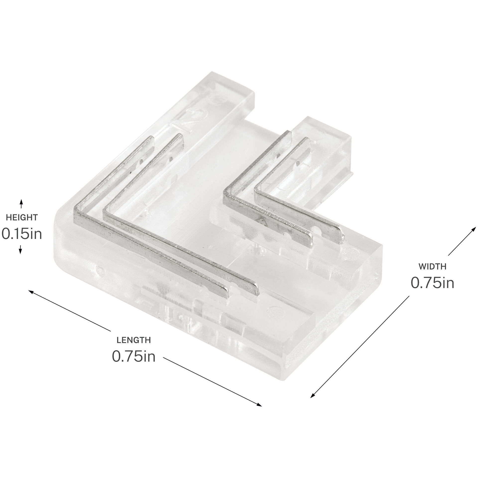 COB Tunable Clear 0.75 inch Tape to Tape Connector, 90 Degree