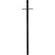 Smooth 84 inch Textured Black Outdoor Direct Burial Pole in Textured Matte Black, Smooth