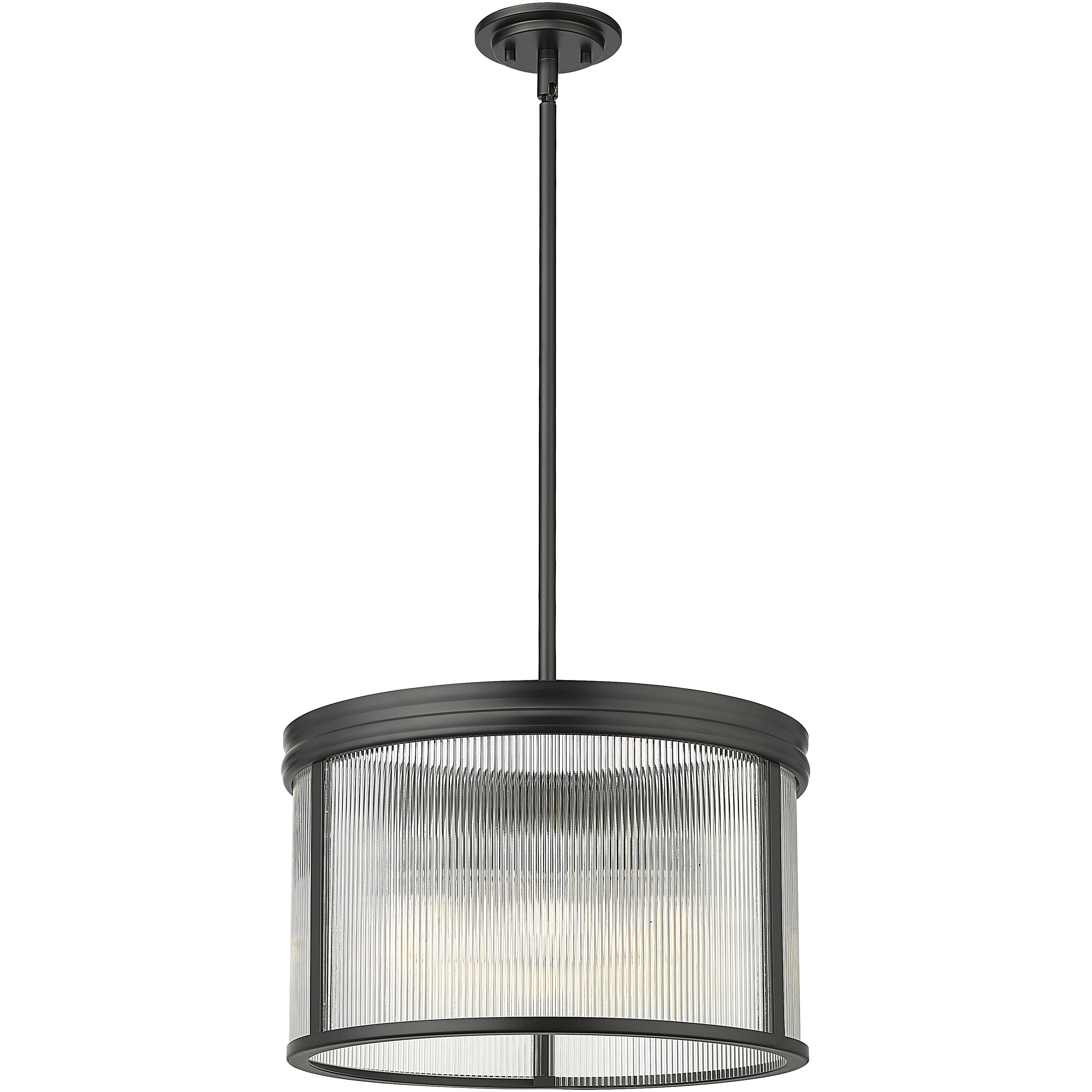 Carnaby 5 Light 18.25 inch Matte Black Pendant Ceiling Light
