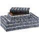 Indigo 6 inch Navy and White and Natural Box Set, Set of 2