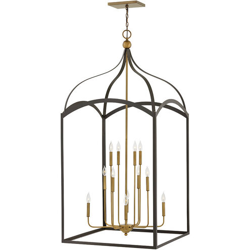 Clarendon 12 Light 30 inch Bronze with Heirloom Brass Indoor Chandelier Ceiling Light