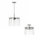 Mason 1 Light 13.25 inch Brushed Nickel Semi-Flush Mount Ceiling Light, Convertible Dual Mount
