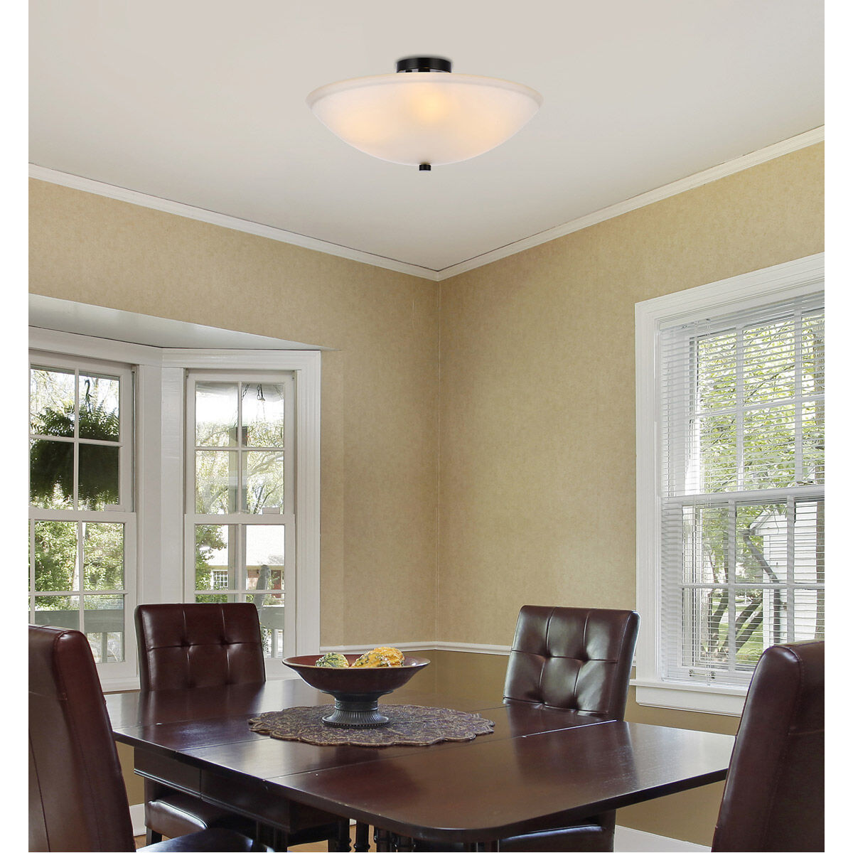 Jeanne 3 Light 19.7 inch Black Flush Mount Ceiling Light