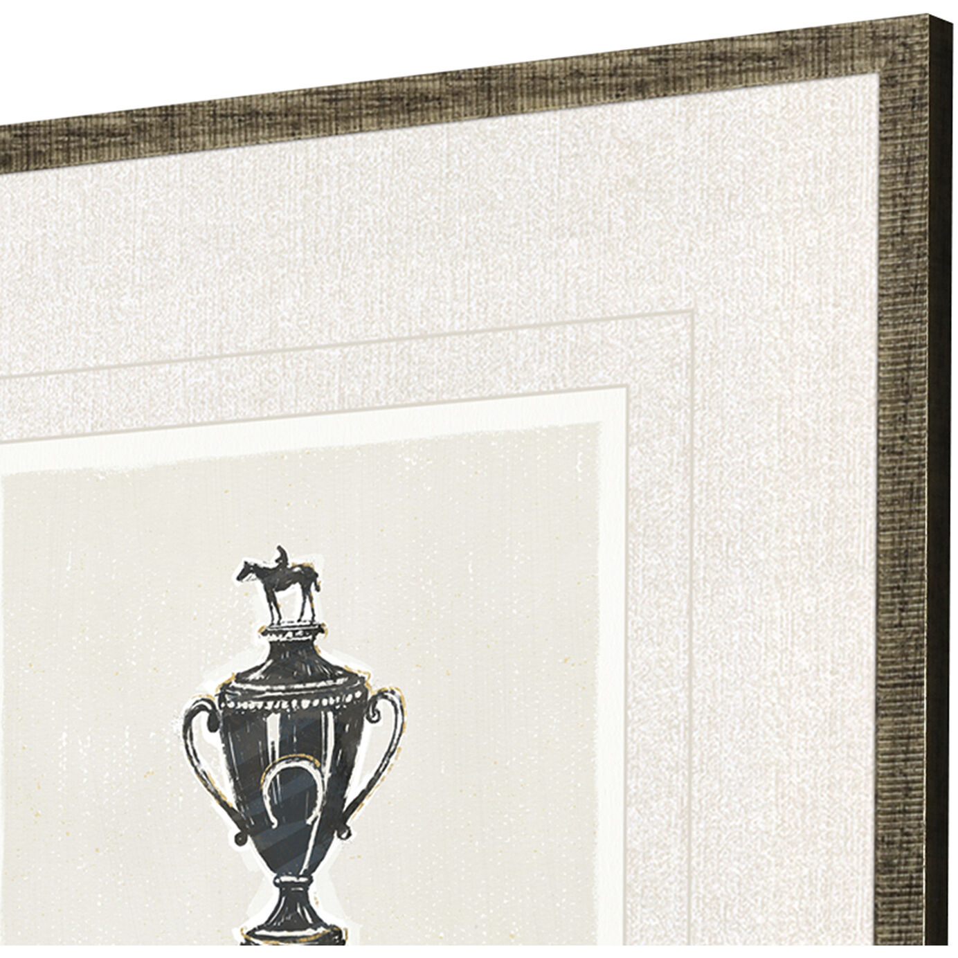 Animals Black and Beige and White Framed Art