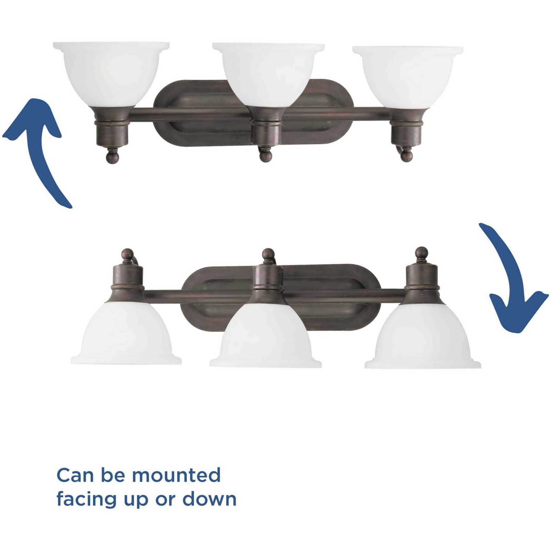 Madison 3 Light 27.5 inch Antique Bronze Bath Vanity Wall Light