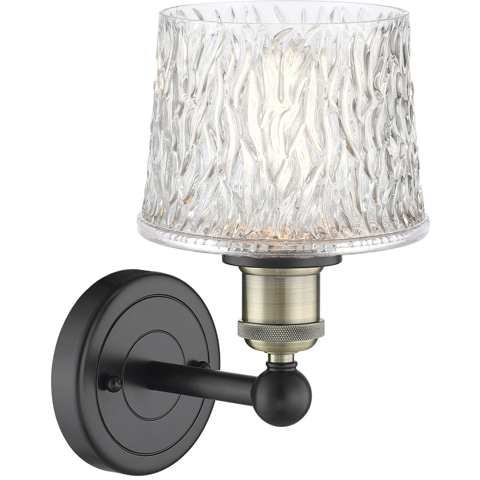 Niagra Sconce Wall Light in Black Antique Brass