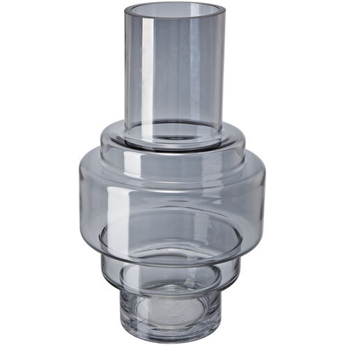 Geometric 13.8 X 7.7 inch Vase in Smoke