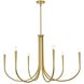 Layne 6 Light 42 inch Brass Chandelier Ceiling Light