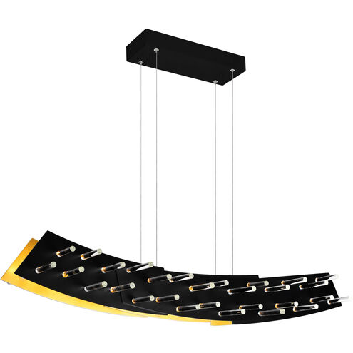 Gondola LED 14 inch Black Chandelier Ceiling Light