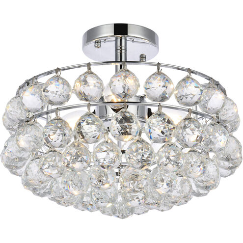 Savannah 3 Light 14 inch Chrome Flush Mount Ceiling Light