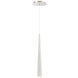 Cascade LED 1.5 inch Polished Nickel Pendant Ceiling Light in Round, 19in.