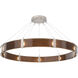 Parallel LED Beige Silver Chandelier Ceiling Light, Ring