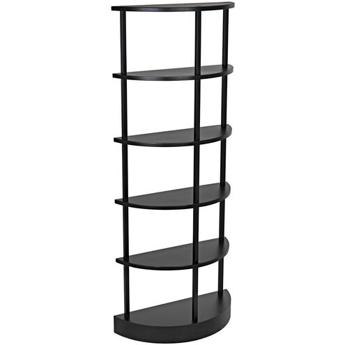 Spago Matte Black Bookcase