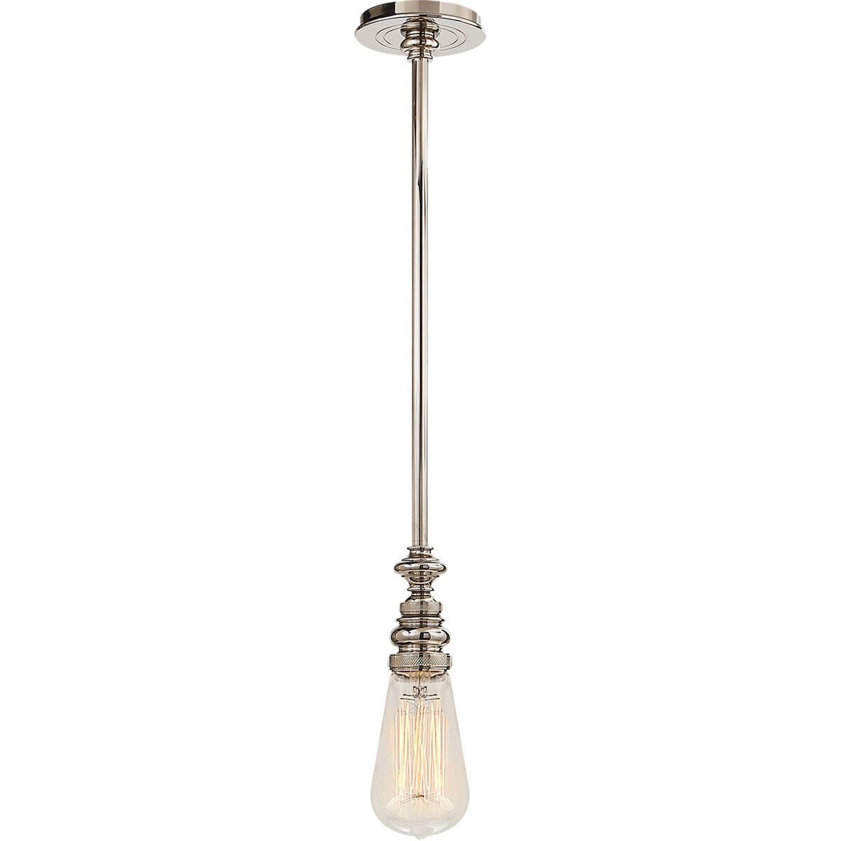 Chapman & Myers Boston4 1 Light 7.25 inch Polished Nickel Pendant Ceiling Light in (None)